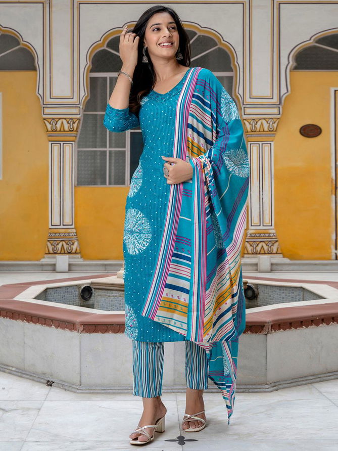 Omega Cotton Printed Kurti With Bottom Dupatta Wholesale Shop In Surat
